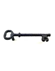 Antique Style Decorative Brass Key Shaped Door Pull Handle, Furniture, Chest, Box Handle - 128mm, Oxide