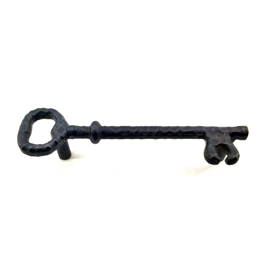 Antique Style Decorative Brass Key Shaped Door Pull Handle, Furniture, Chest, Box Handle - 128mm, Oxide