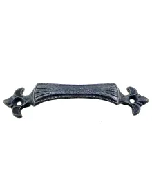 Antique Style Decorative Brass Tulip Furniture Handle - 27x115 mm, Oxide