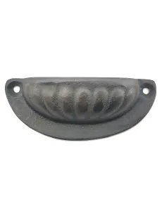 Antique Style Decorative Brass Oyster Bowl Furniture Handle - 37x87 mm, Oxide