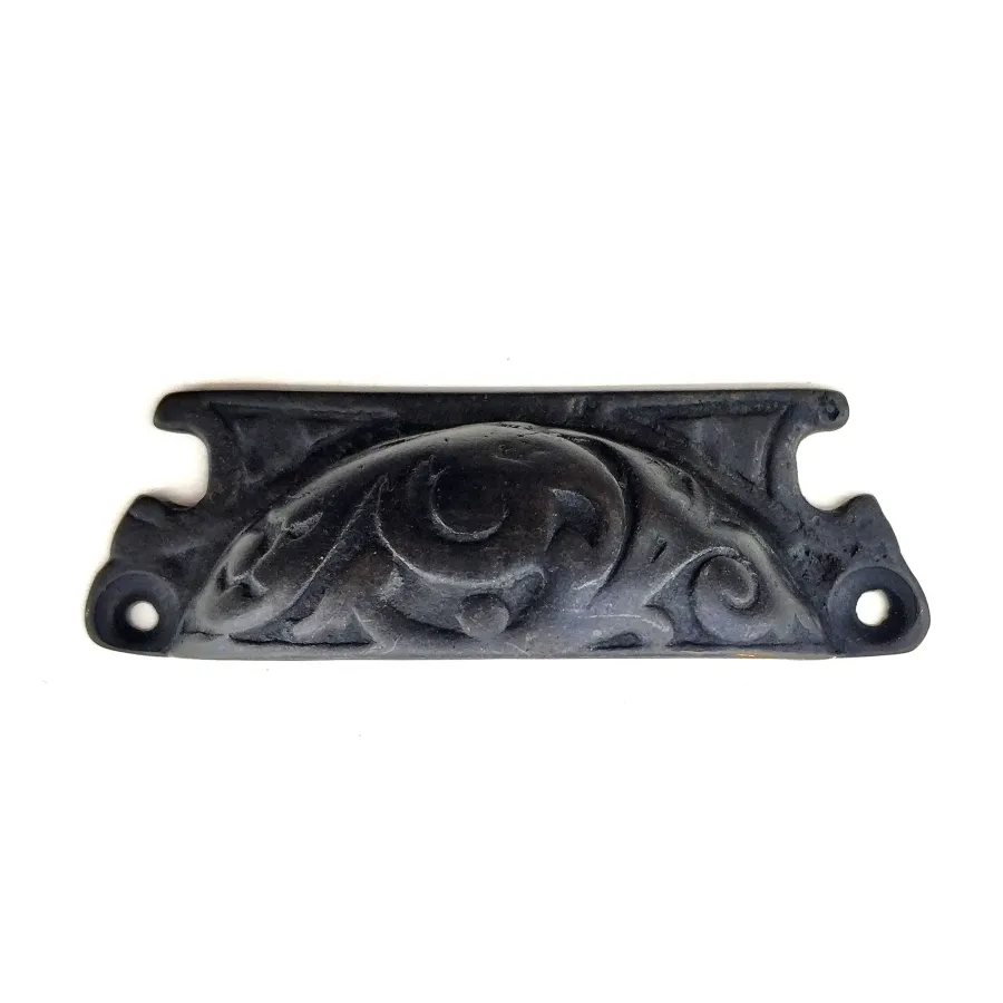 Antique Style Decorative Brass Tulip Bowl Furniture Handle - 30x90 mm, Oxide