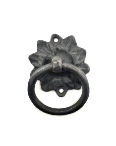 Antique Style Decorative Brass Flower Furniture Handle, Door Lock Ring - 50mm, Oxide Antique Style Decorative Brass Flower Furniture Handle, Door Lock Ring - 50mm, Oxide