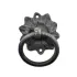 Antique Style Decorative Brass Flower Furniture Handle, Door Lock Ring - 50mm, Oxide