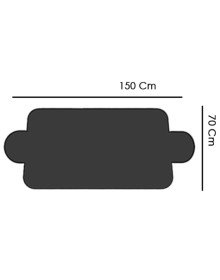 Vehicle Windshield Sunshade (150x70 cm) - Black