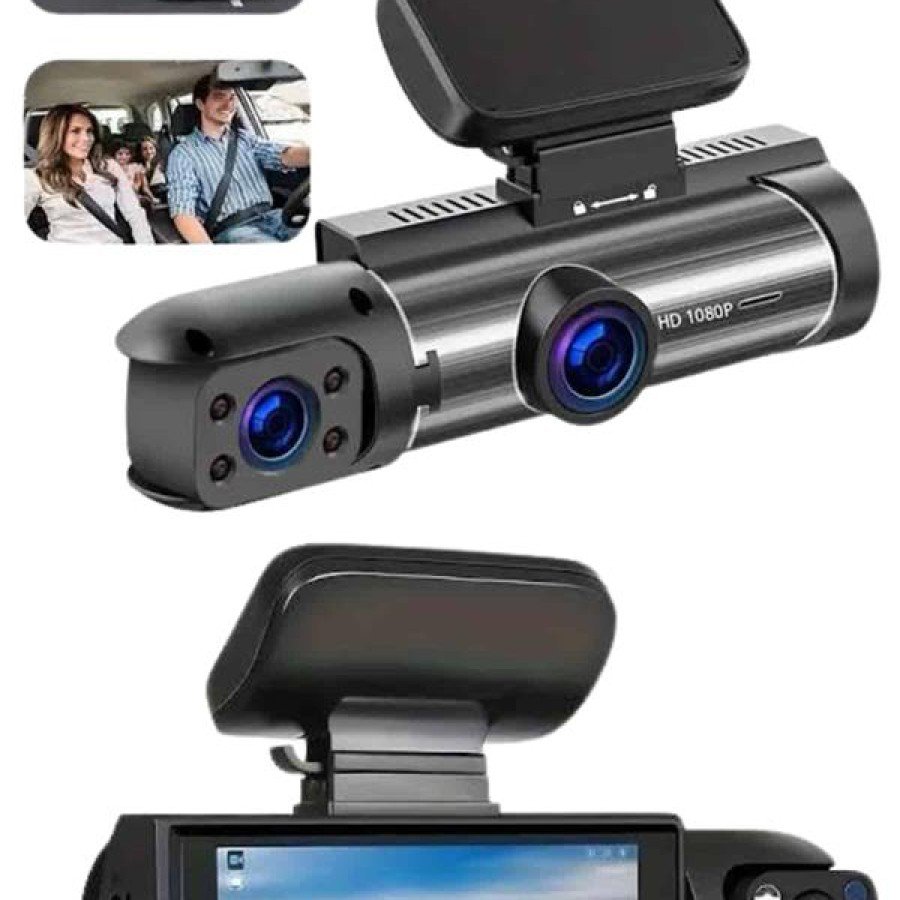 Vehicle Camera Black Box Full HD Driving Camera with Dual Camera Screen