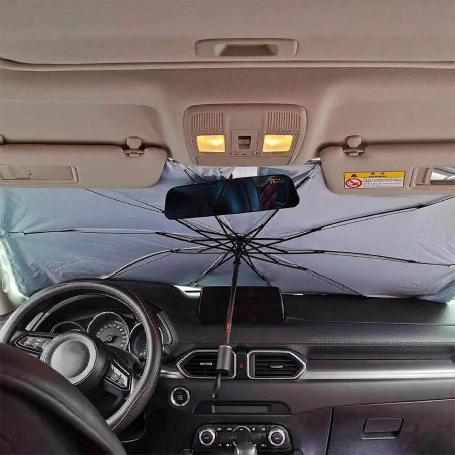 Car Umbrella Foldable Umbrella Sunshade Compatible with All Vehicles