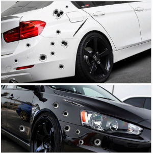 Car Sticker Bullet and Auto Sticker Wound Shaped 3D