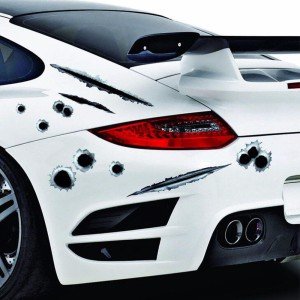 Car Sticker Bullet and Auto Sticker Wound Shaped 3D Car Sticker Bullet and Auto Sticker Wound Shaped 3D