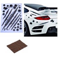 Car Sticker Set Wound Beret Auto Sticker Wound Shaped 3D Car Sticker Set Wound Beret Auto Sticker Wound Shaped 3D