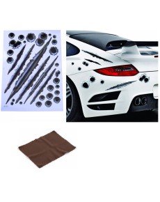 Car Sticker Set Wound Beret Auto Sticker Wound Shaped 3D