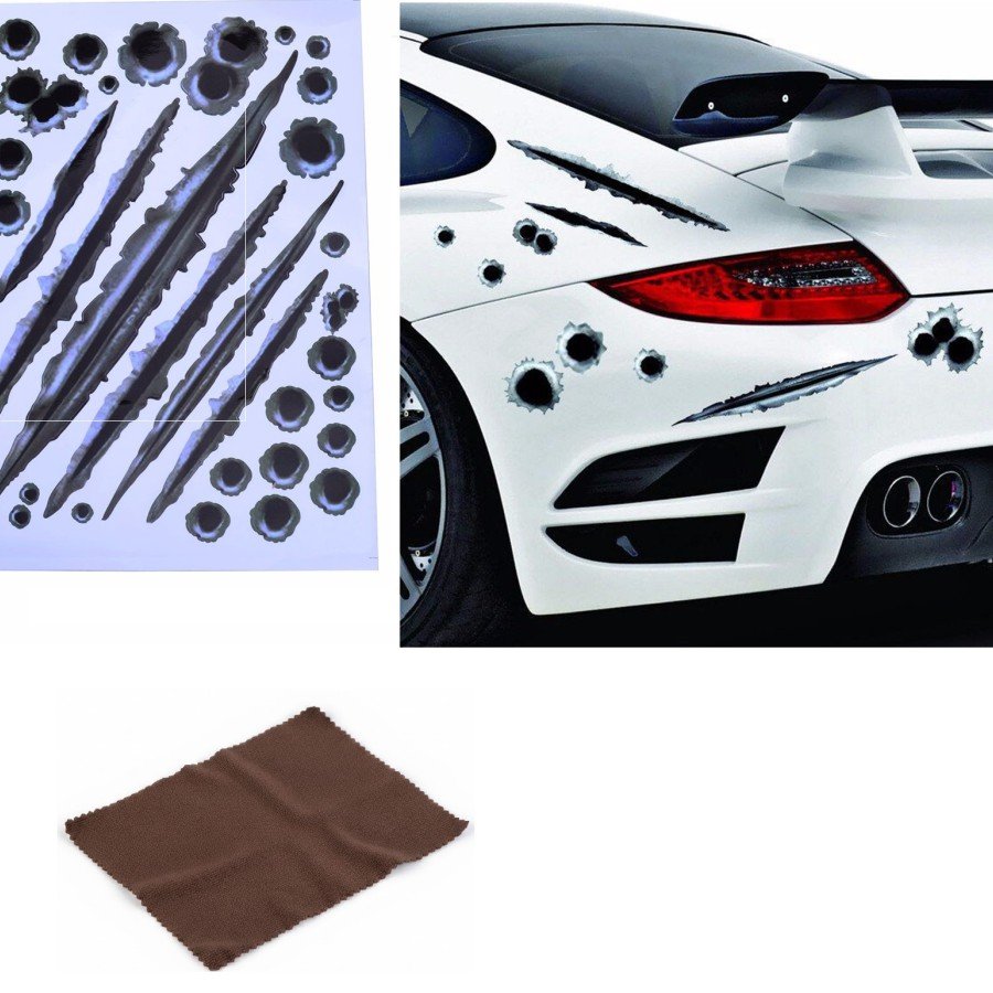 Car Sticker Set Wound Beret Auto Sticker Wound Shaped 3D