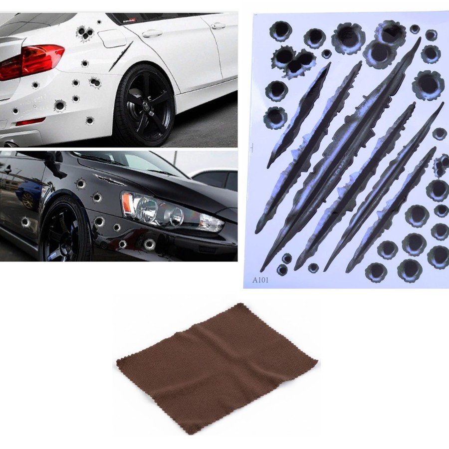 Car Sticker Set Wound Beret Auto Sticker Wound Shaped 3D