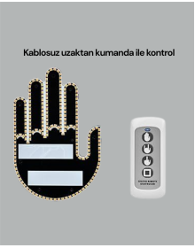 Fun and Safe Communication for Your Vehicle: LED Gesture Lamp, Remote Controlled, Easy Installation