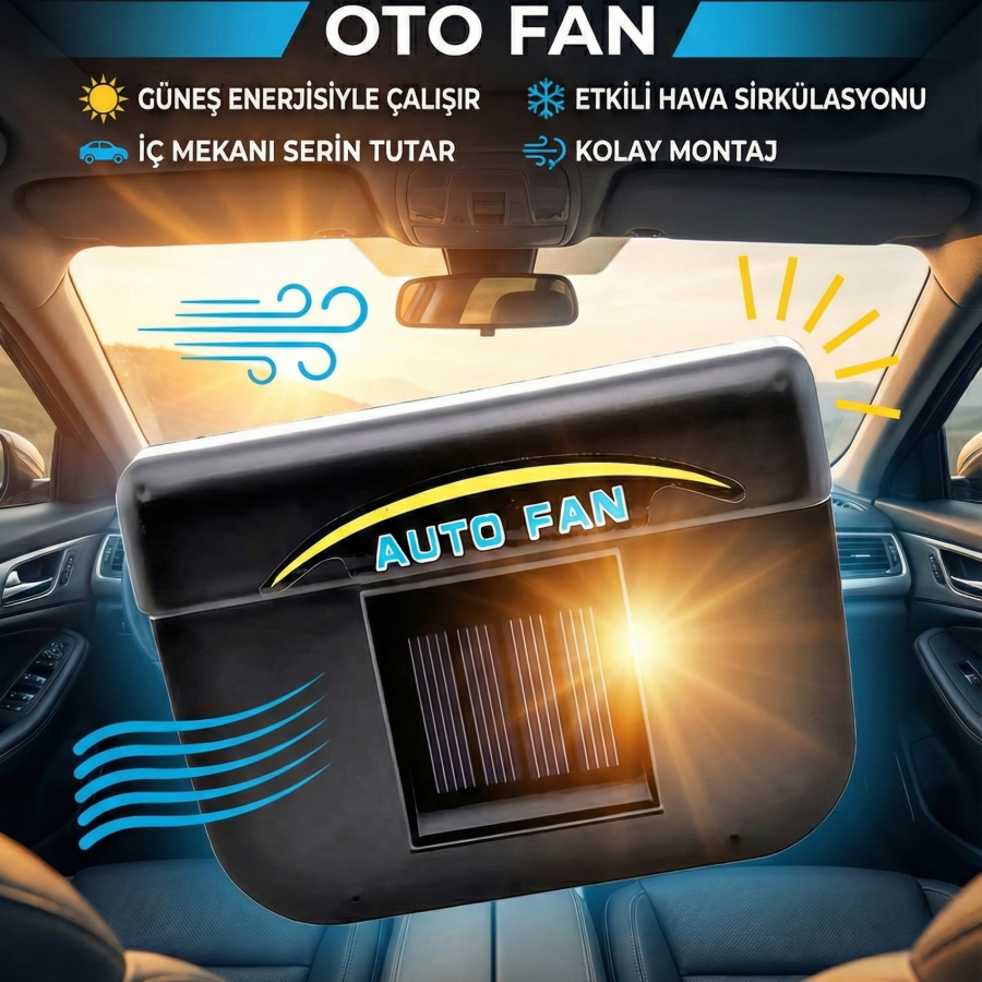 Auto Cool Güneş Enerjisiyle Çalışan Araç İçi Soğutucu