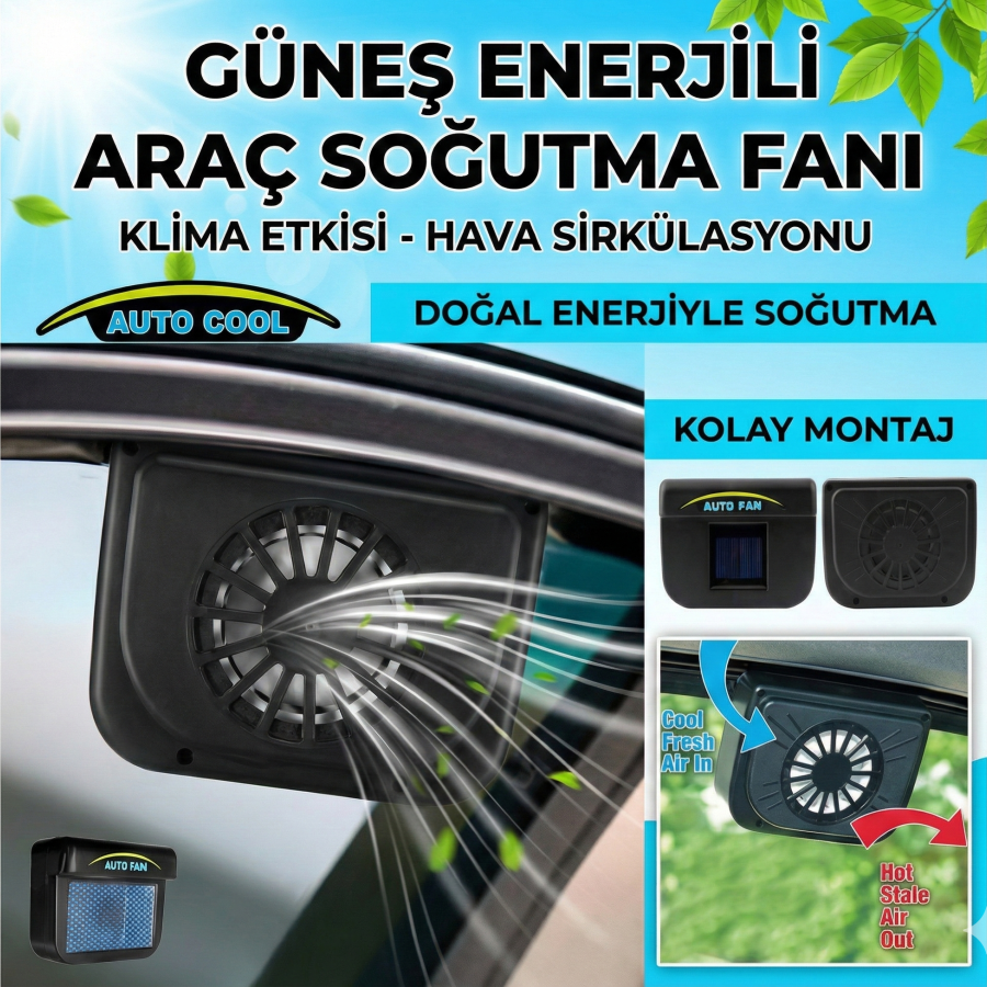 Auto Cool Güneş Enerjisiyle Çalışan Araç İçi Soğutucu