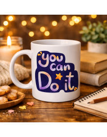 You Can Do It Motivational Cup MODEL 132 – Inspiring Design, Porcelain Mug, Office & Gift Cup