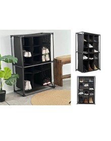Shoe Rack - Fabric Shoe Cabinet with 15 Compartments