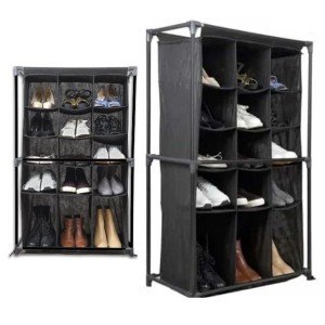 Shoe Rack - Fabric Shoe Cabinet with 15 Compartments