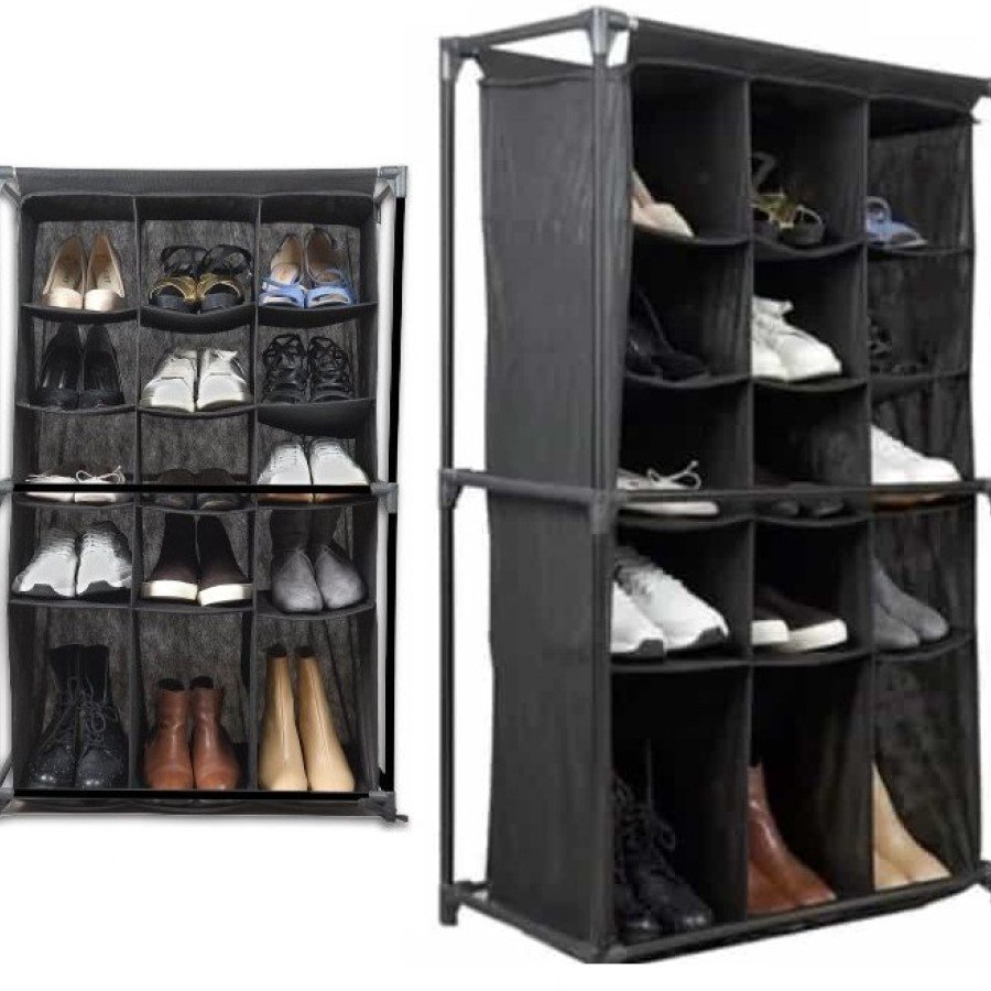 Shoe Rack - Fabric Shoe Cabinet with 15 Compartments