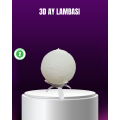 Rechargeable 3D Printed 16 Color Moon Lamp Stand Rechargeable 3D Printed 16 Color Moon Lamp Stand