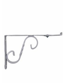 Adjustable Wrought Iron Under Shelf No:2 White 20X15