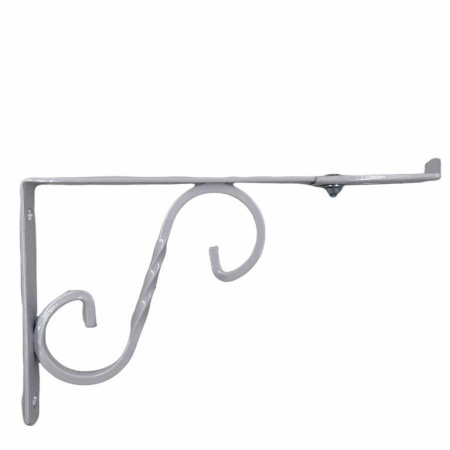 Adjustable Wrought Iron Under Shelf No:2 White 20X15