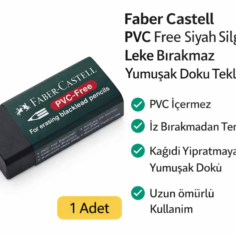 NO.30 PVC Free Black Eraser 1 Piece Does Not Leave Stains Soft Texture