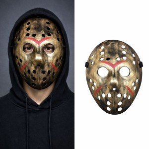 Copper Color Red Stripes Full Face Hockey Jason Mask Hannibal Mask Copper Color Red Stripes Full Face Hockey Jason Mask Hannibal Mask
