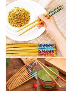 Bamboo Chopstick Chopsticks Washable Reusable (10 Pairs - 20 Pieces)