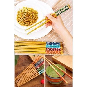 Bamboo Chopstick Chopsticks Washable Reusable (10 Pairs - 20 Pieces)