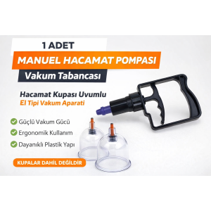 Manual Cupping Pump Vacuum Gun – Cupping Cup Compatible Handheld Vacuum Apparatus 1 PC