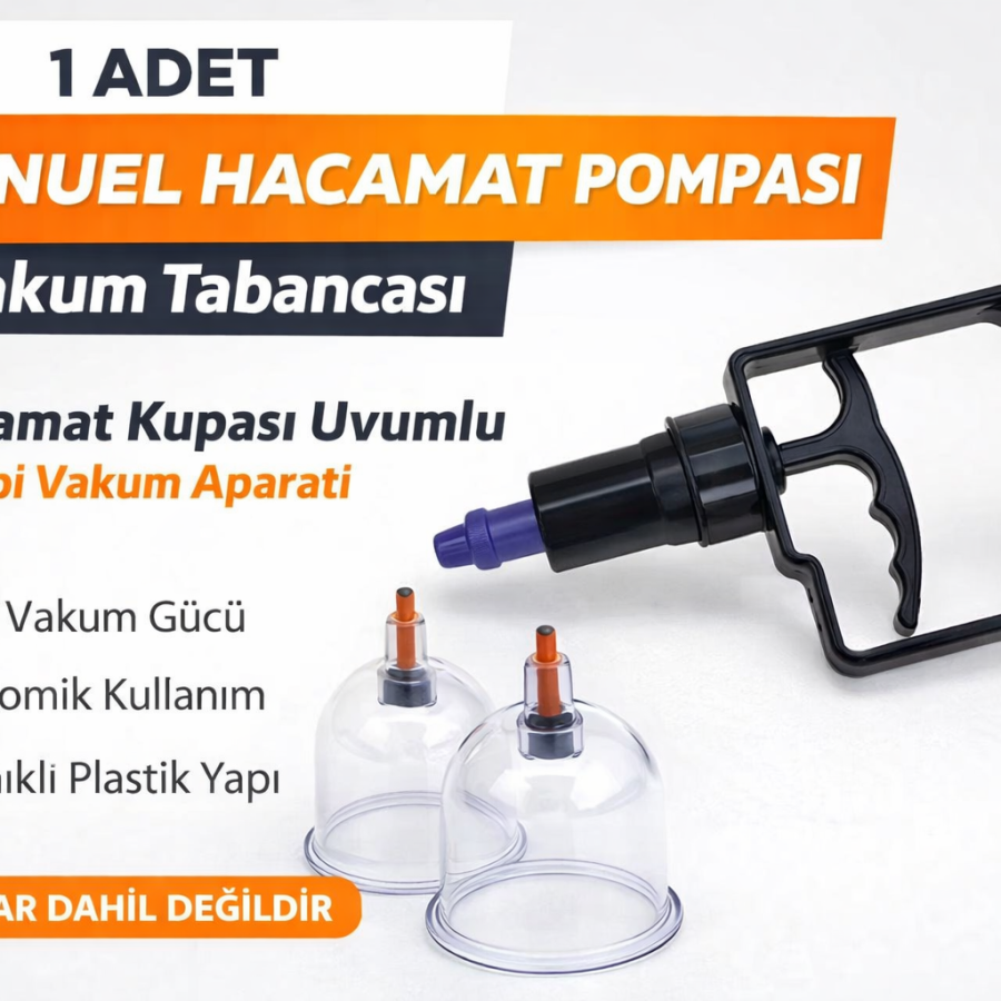 Manual Cupping Pump Vacuum Gun – Cupping Cup Compatible Handheld Vacuum Apparatus 1 PC