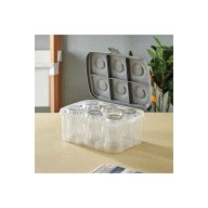 Glass Carrying Box Transparent - 6 Glass Capacity Picnic Box