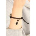 COOL Black Leather String Unisex Mood Bracelet
