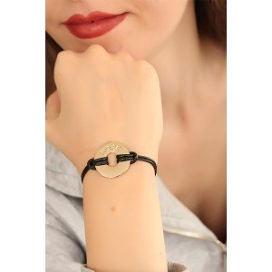HOPE (Hopeful) Black Leather String Unisex Mood Bracelet
