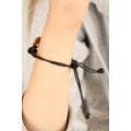HOPE (Hopeful) Black Leather String Unisex Mood Bracelet