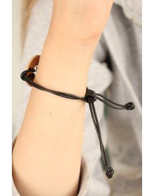 HOPE (Hopeful) Black Leather String Unisex Mood Bracelet