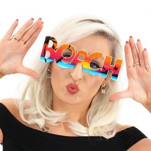 Beach Written Party Glasses Hello Summer Hawaii Show Glasses 19x6 cm