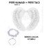 White Lace Tulle Fairy Wings and Fairy Crown Set 45x40 cm