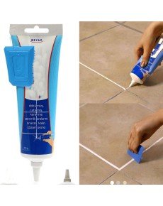 White Joint Filler - Sink Bathtub Tile Joint Marker 380gr Spatula Gift