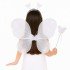 White Butterfly Girl Set – 50 cm Butterfly Wing, Crown and Wand