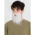 White Fake Beard with White Gray and Elastic at the Back, Suitable for Adults and Children