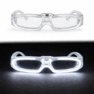 White LED Lighted Party Glasses with 3 Modes – Glow & Night Entertainment Glasses