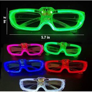 White LED Lighted Party Glasses with 3 Modes – Glow & Night Entertainment Glasses