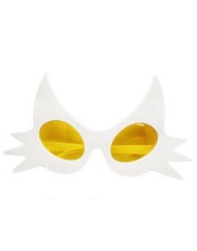 White Color Whisker Design Cat Party Glasses 19x11 cm