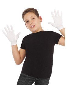 White Color Child Size Lycra Pantomime Gloves