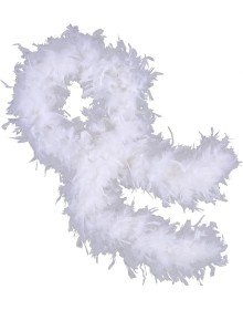 White Color Fluffy Thick Otriş Boa Feather 6 cm Width 180-200 cm Length