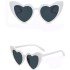 White Color Heart Bridal Wedding Glasses 15x5 cm