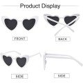 White Color Heart Bridal Wedding Glasses 15x5 cm White Color Heart Bridal Wedding Glasses 15x5 cm
