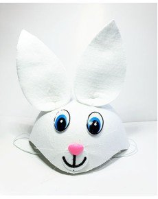 White Color Eared Rabbit Hat Animal Hat